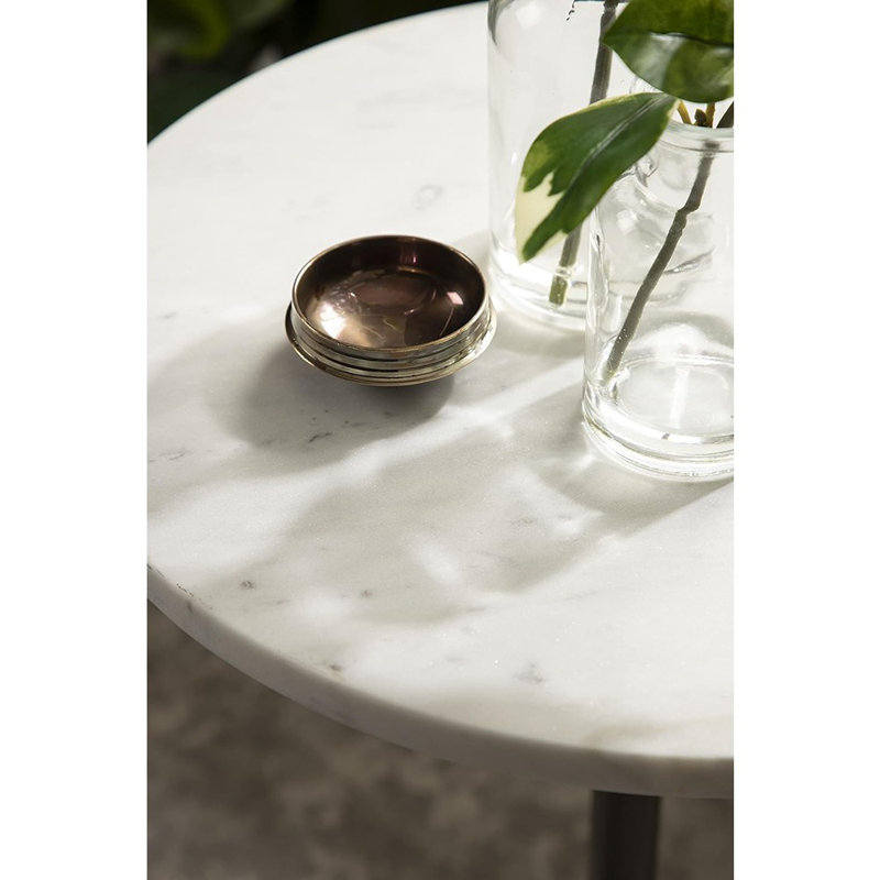 Mercer41 Cemil Genuine Marble Pedestal End Table & Reviews Wayfair